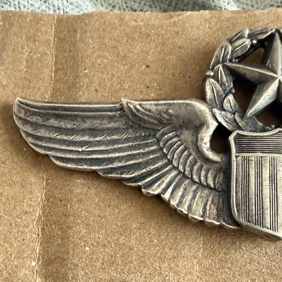 WWII US Air Force USA Senior Pilot Wings Badge - Picture 5 of 10